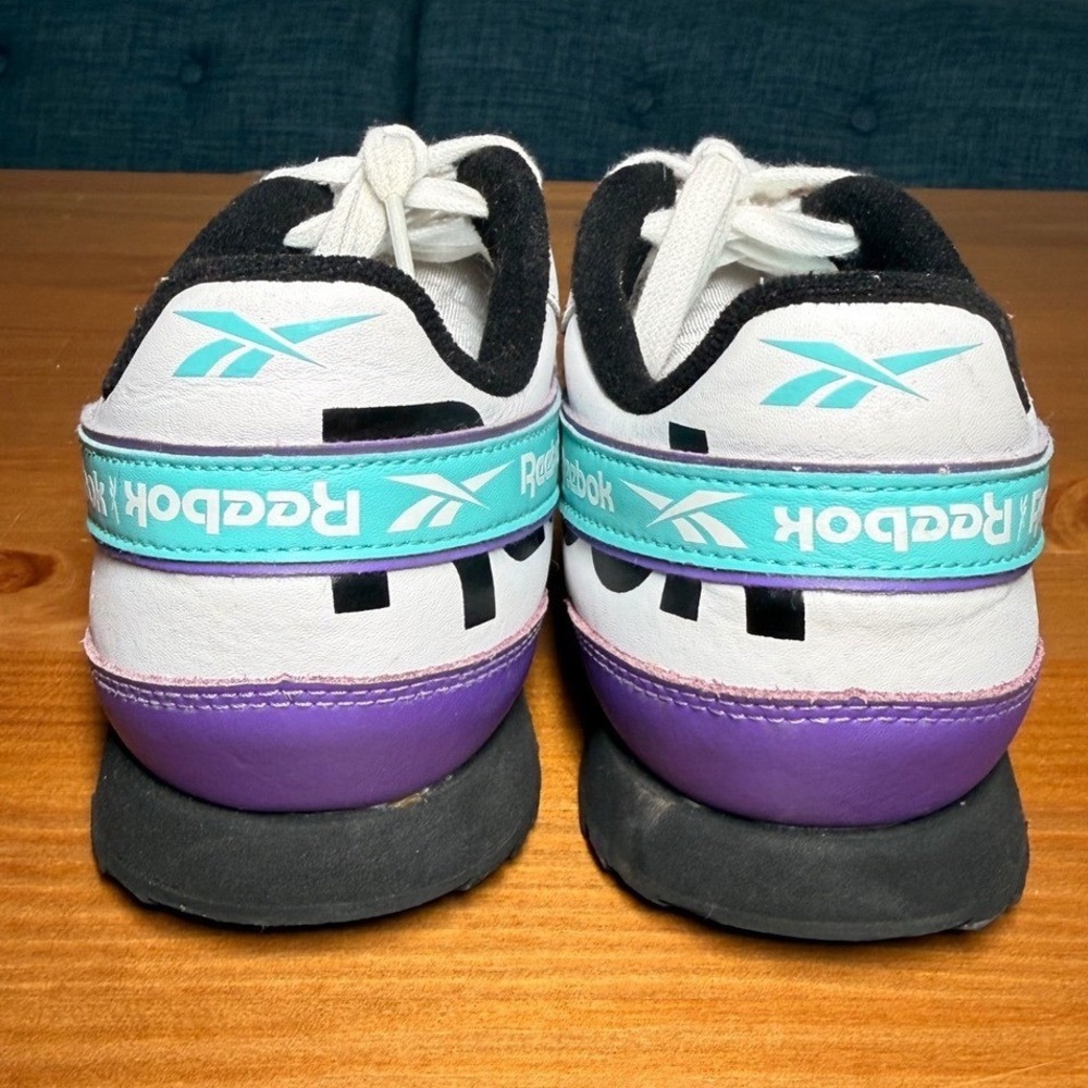 Reebok Classic Leather Ripple White Teal Purple Mens 7 Womens 9 Sneakers EG5247 - Picture 5 of 8